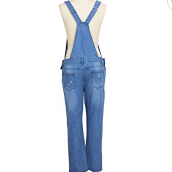 Denim Patch Denim Overalls - Picture 7 of 9